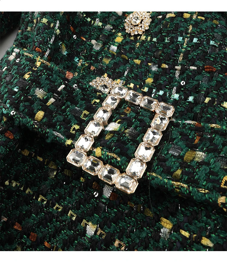 High-End Large Lapel Tweed Dress Autumn Winter High Waist Slim Long Sleeve Dress Office Lady Elegant Feminine Dresses 240823