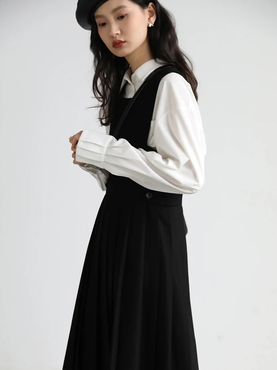 CHIC VEN Fashion Womens Blazer Wide Shoulder Suit Coat Pleated Dress Two-piece Set for Women Spring Autumn Office Lady 240823