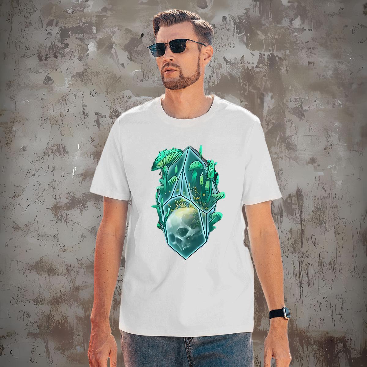 Wholesale T shirt 100% Cotton 230g skull Anime Printing Street DIY Printed Crew Neck Men Tees 2024 DIY Tops Shirt