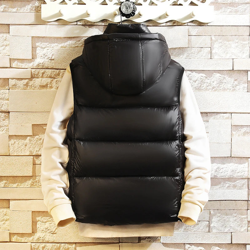 Mens winter windproof sleeveless jacket Parkas womens mens casual thick warm detachable vest 240822
