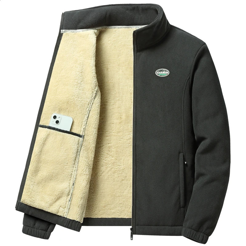 Mens Parka solid color L6XL 7XL 8XL mens jacket winter wool warm business casual youth 9906 240822