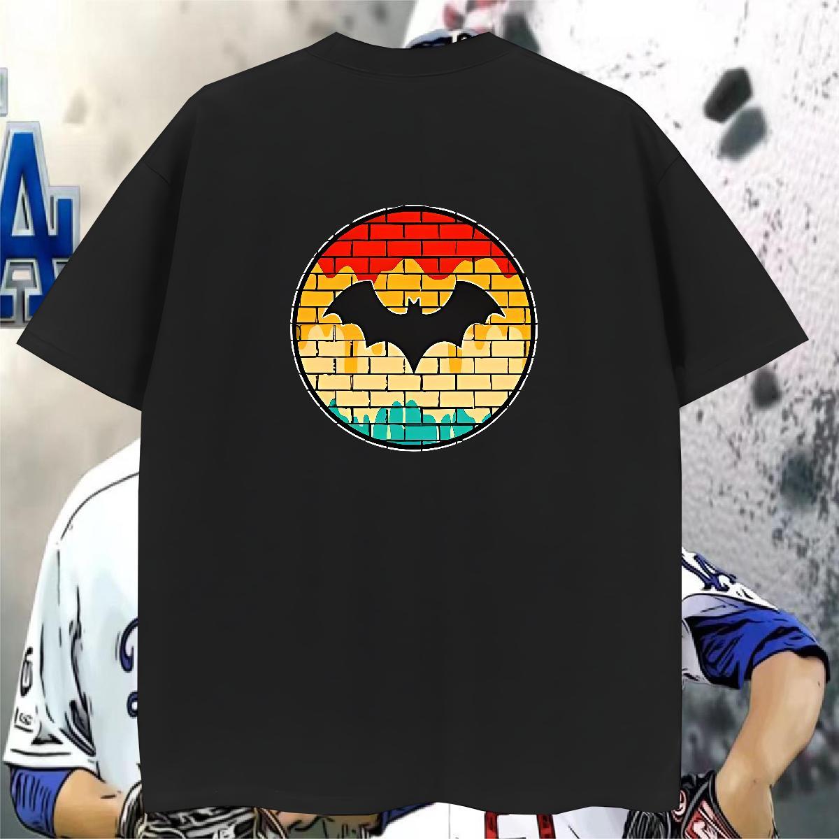 Popular T shirt 230g Pure Cotton bat Spring Summer Oversized Breathable Men Tshirts Brand Tops