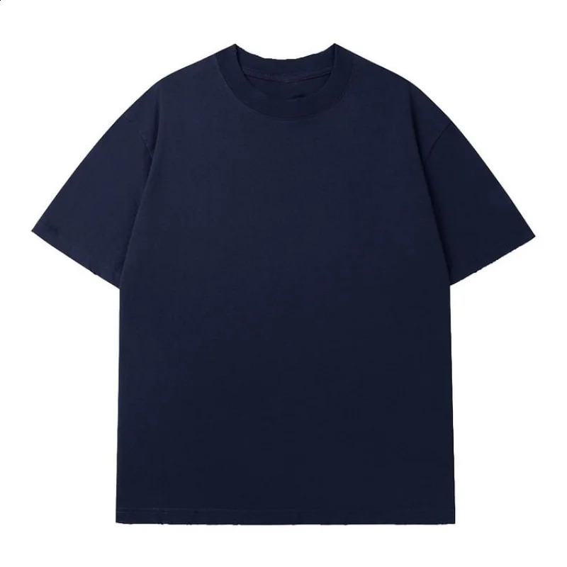 Combed 100% cotton Tshirt 5 packs mens Y2K summer short sleeved retro oversized womens top 240822