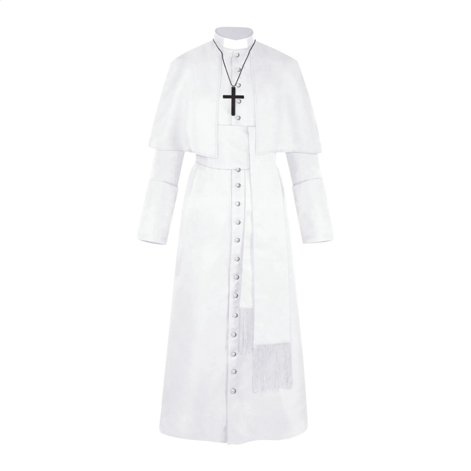 Medieval Priest Role Playing Costume Sleeping Monk Robe Witch Christ Carnival Adult Female 240823