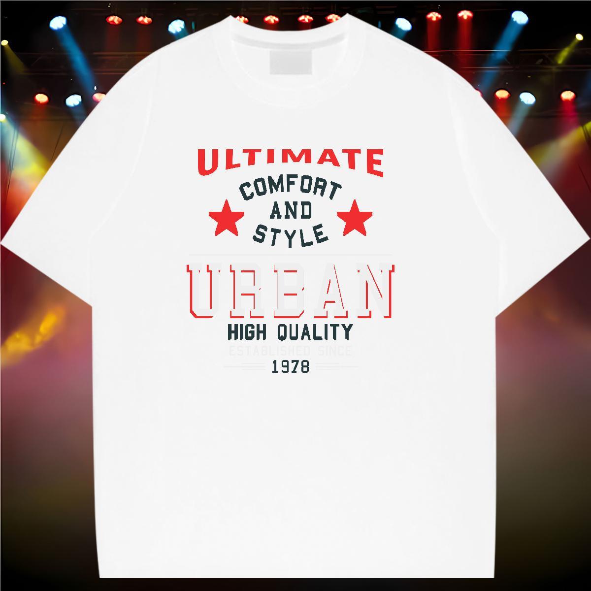 Female Womens Tshirts 100% Cotton 230g letter Daily Outfit T-Shirts O-Neck Short Sleeve Anime Tees