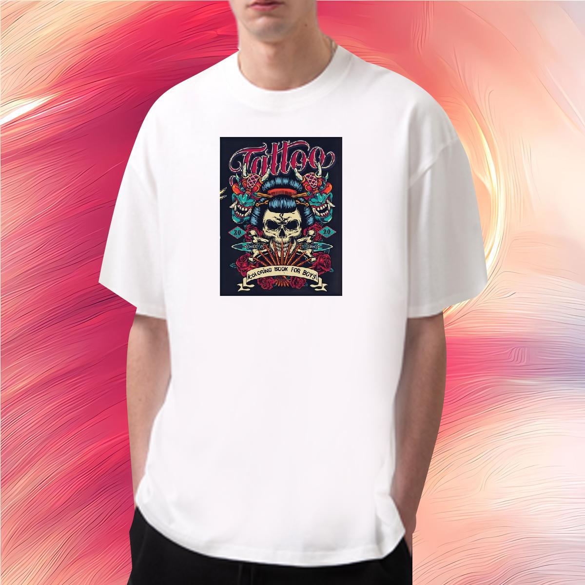Unisex T-Shirts for Men 100% Cotton 230g skull Casual Beach Anime O Neck Short Sleeves Couples T Shirts Custom Tee Shirt