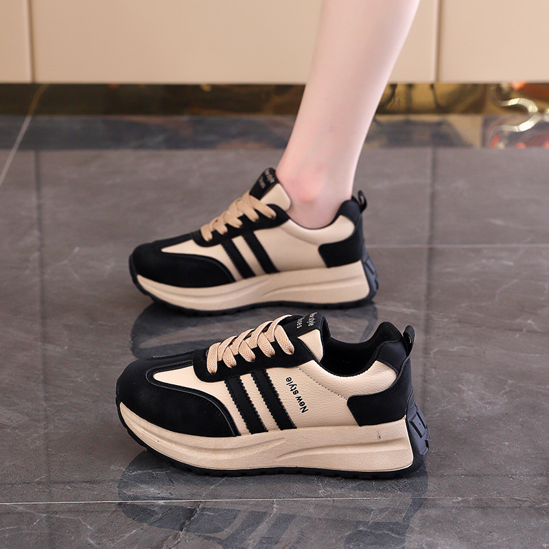 Ddmysports For Women New Autumn White Versatile Student Thick Soled Casual Board Shoes XX AR OUTDOOR