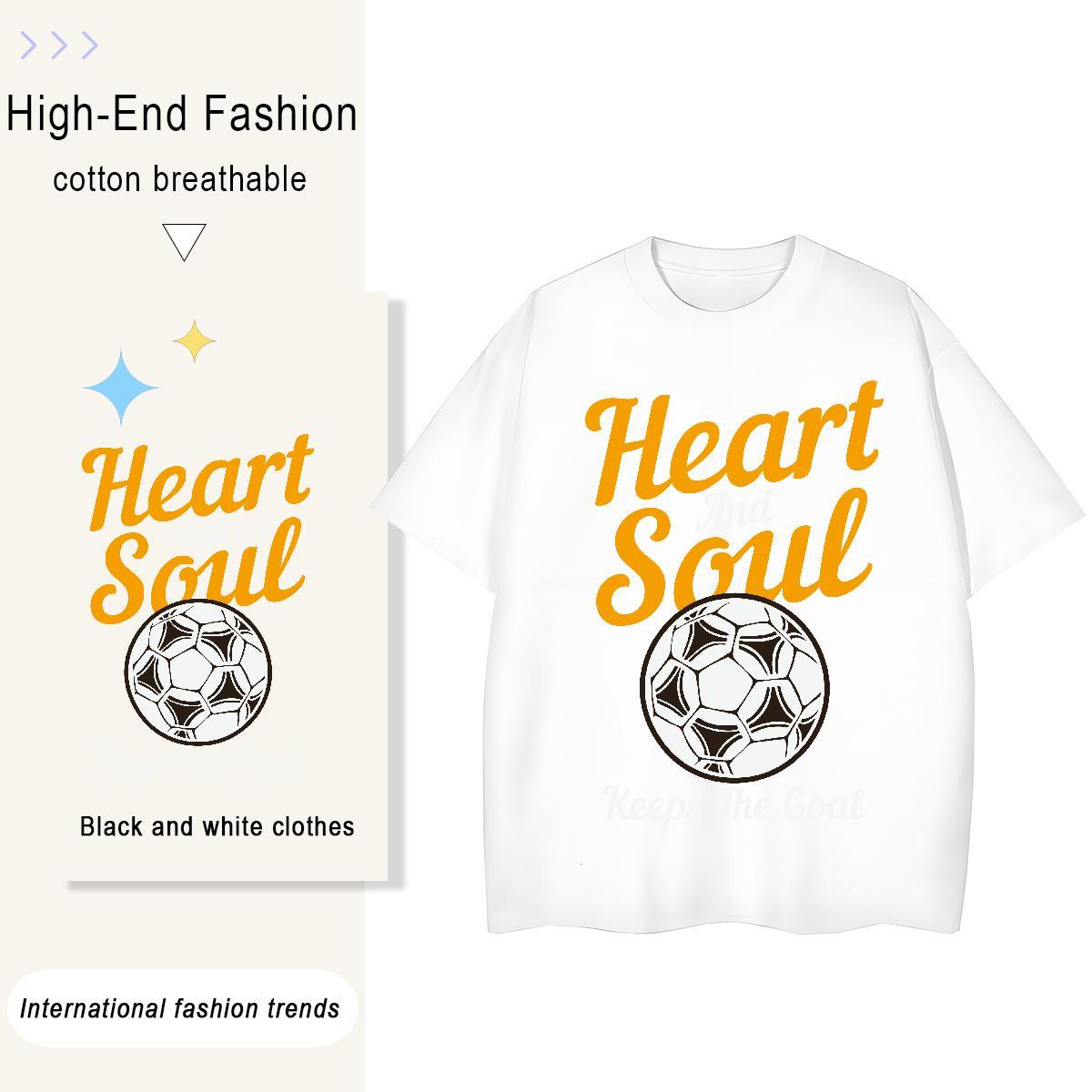 Loose fit Lady T shirt 230g Pure Cotton monogram Sports Casual T Shirt For Woman O-Neck Short Sleeve Anime Oversized Clothes Shirt