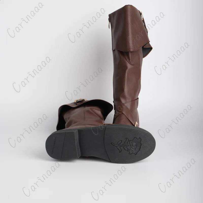 Mens medieval retro PU leather shoes medieval boots Victorian Renaissance boots role-playing shoes 240823