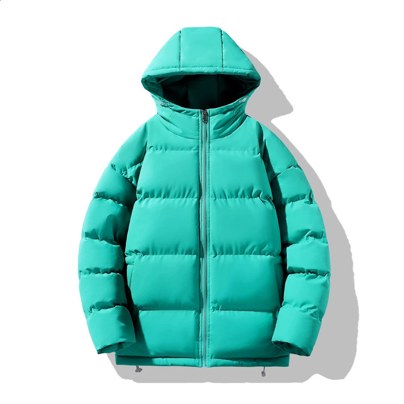 Neutral Winter Jacket Mens Warm Parkas Thick Coat Stand up Collar Solid Color Casual Parka Fashion Street Wear 240822