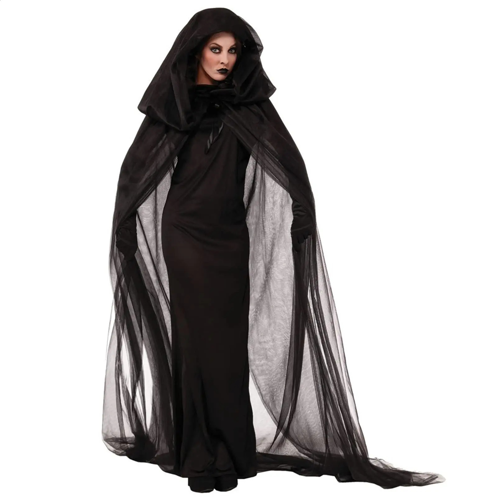 Adult ghost bride witch cosplay costume Halloween wandering soul female makeup horror theme party demon 240823