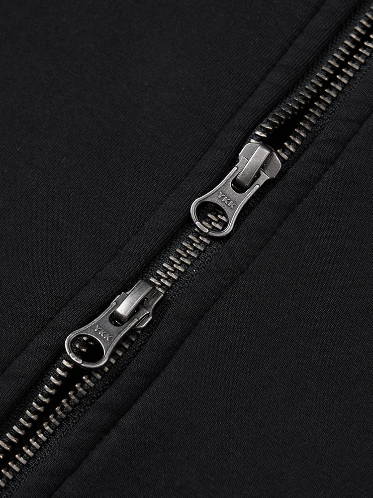 Autumn 480gsm Warm Wool Lining Large Zipper Mens Size Running Coat 240822