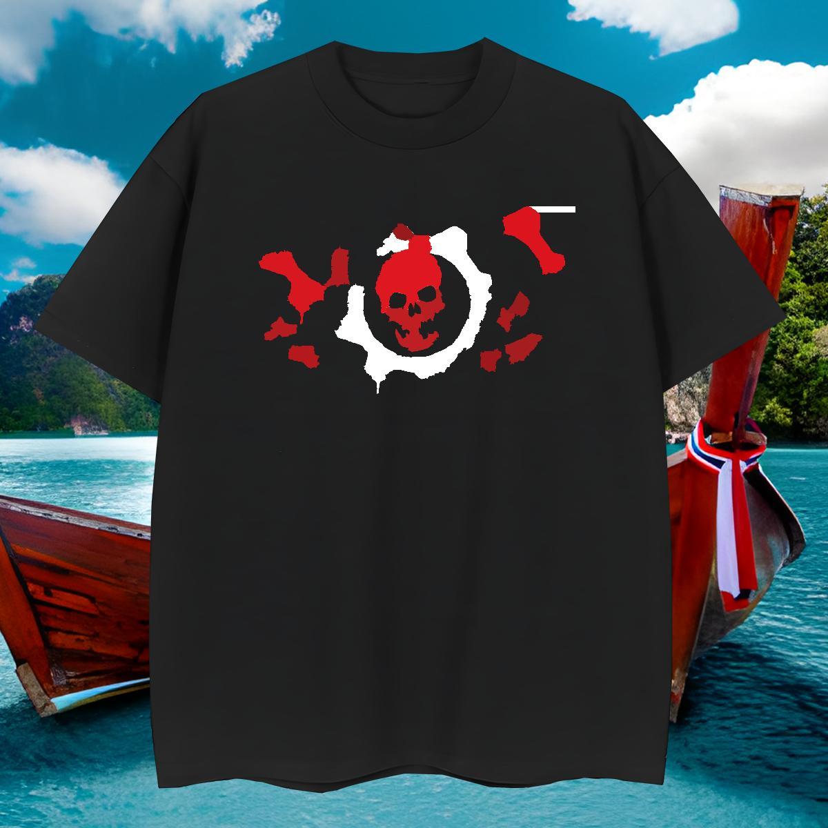Loose Fit T Shirt For Man 100% Cotton 230g skull Street Casual Custom Cartoon Round Neck Short Sleeve Mens Tshirts Fashion New Top Tees