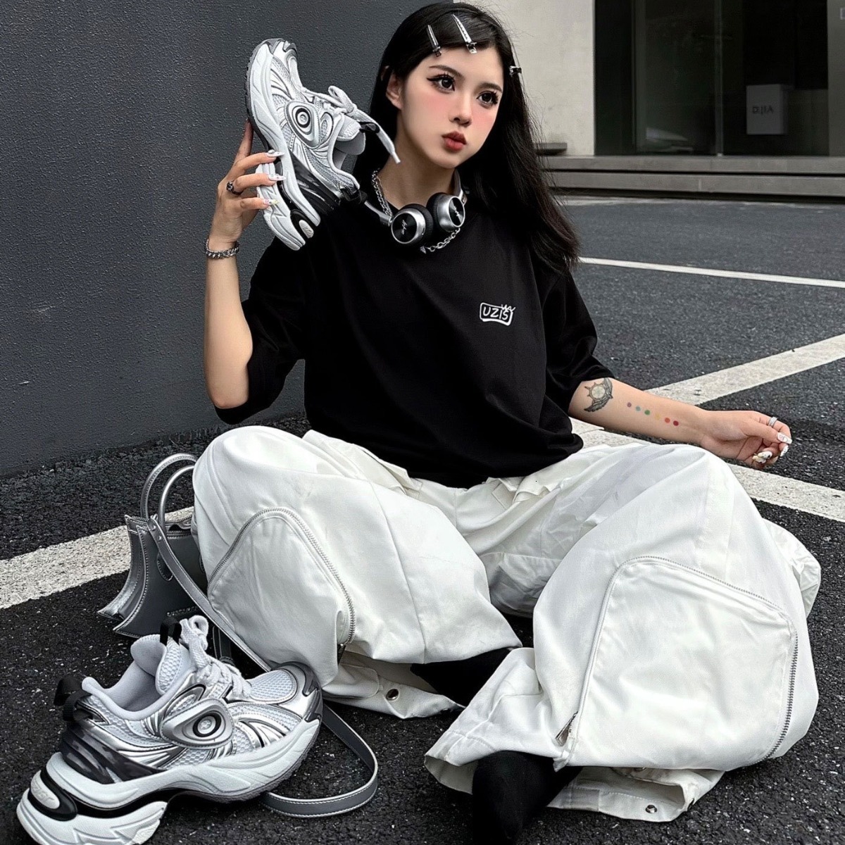 Ddmysports Premium Cowhide Edition Paris Same Style Instagram Trendy Dad Turbo Boost Thick Sole Casual Sports Women S Running Shoes OUTDOOR