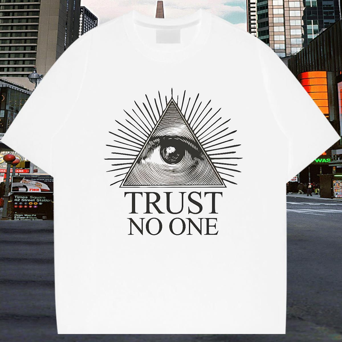 TOP Quality Man T Shirts 100% Cotton 230g eye of the devil High Street Hip Hop Custom Print Plus Size Round Neck Short Sleeve Tshirts 2024 Clothings