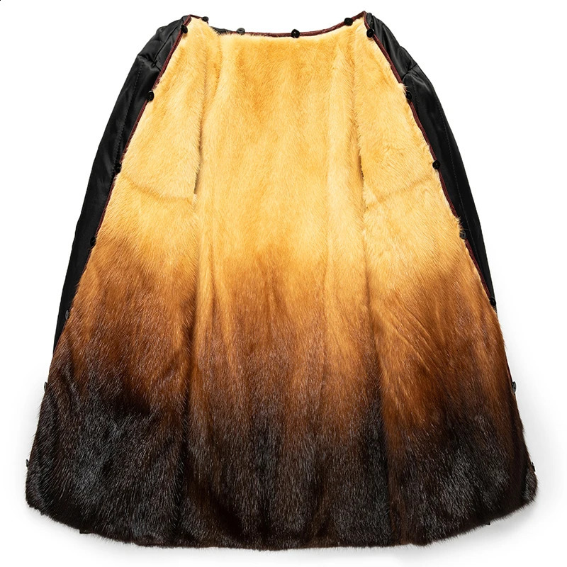 Arrival Fashion Mens Winter Coats Super Warm Rabbit Fur Linner Fox Fur Collar Medium Long Jacket Coats Men Detachable 240823