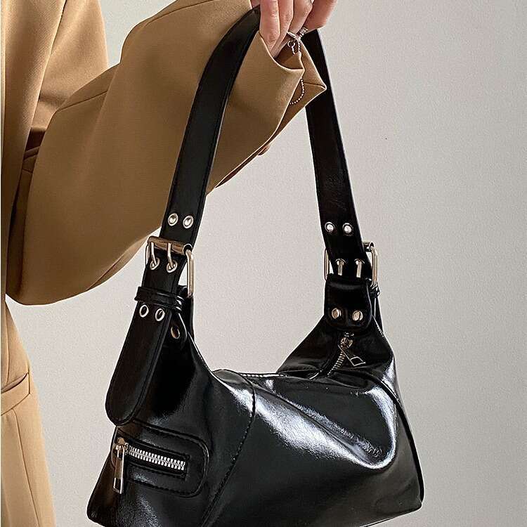 Luzi 2024 niche design new versatile one shoulder portable small for women's spring/summer motorcycle underarm bag