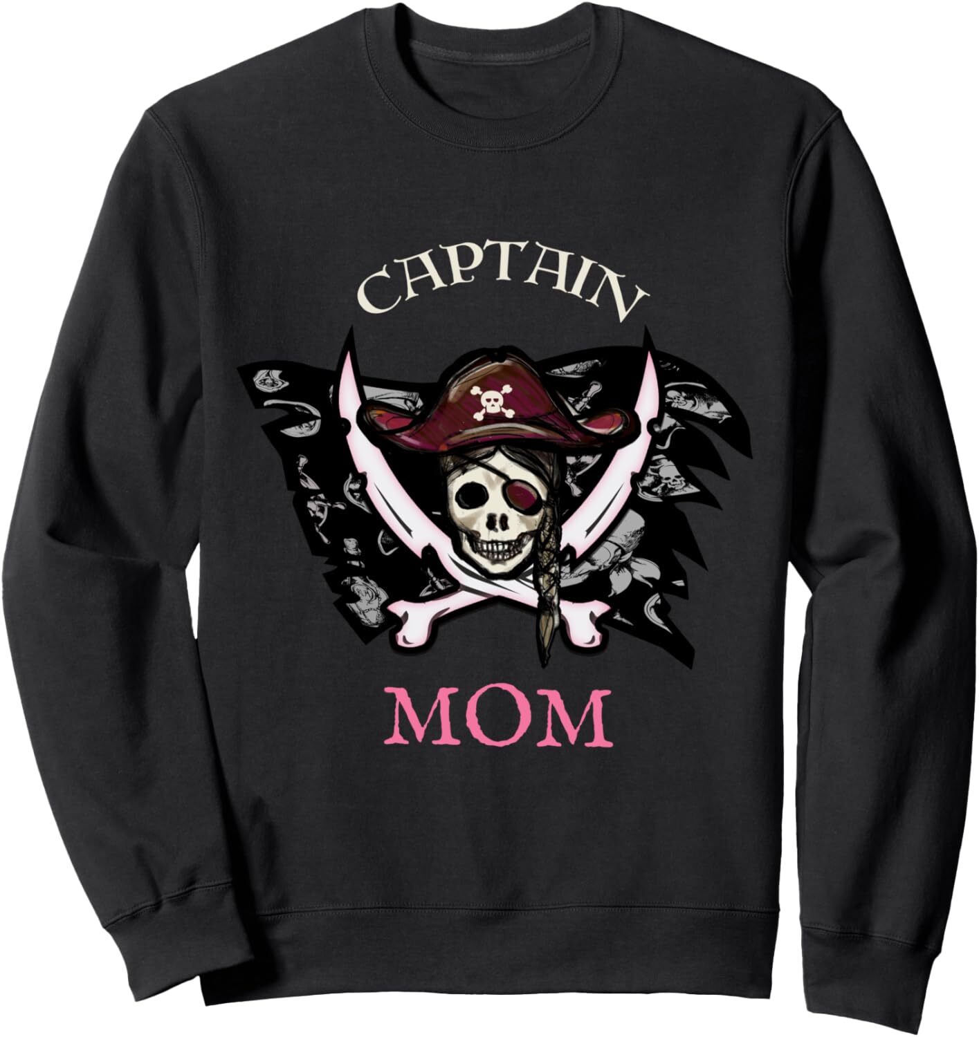 Long Sleeve Shirts for Men sweatshirt Captain Mom Pirate Funny Mother In Charge Sailor Sweatshirt T shirt Tee Streetwear Casual tops clothes