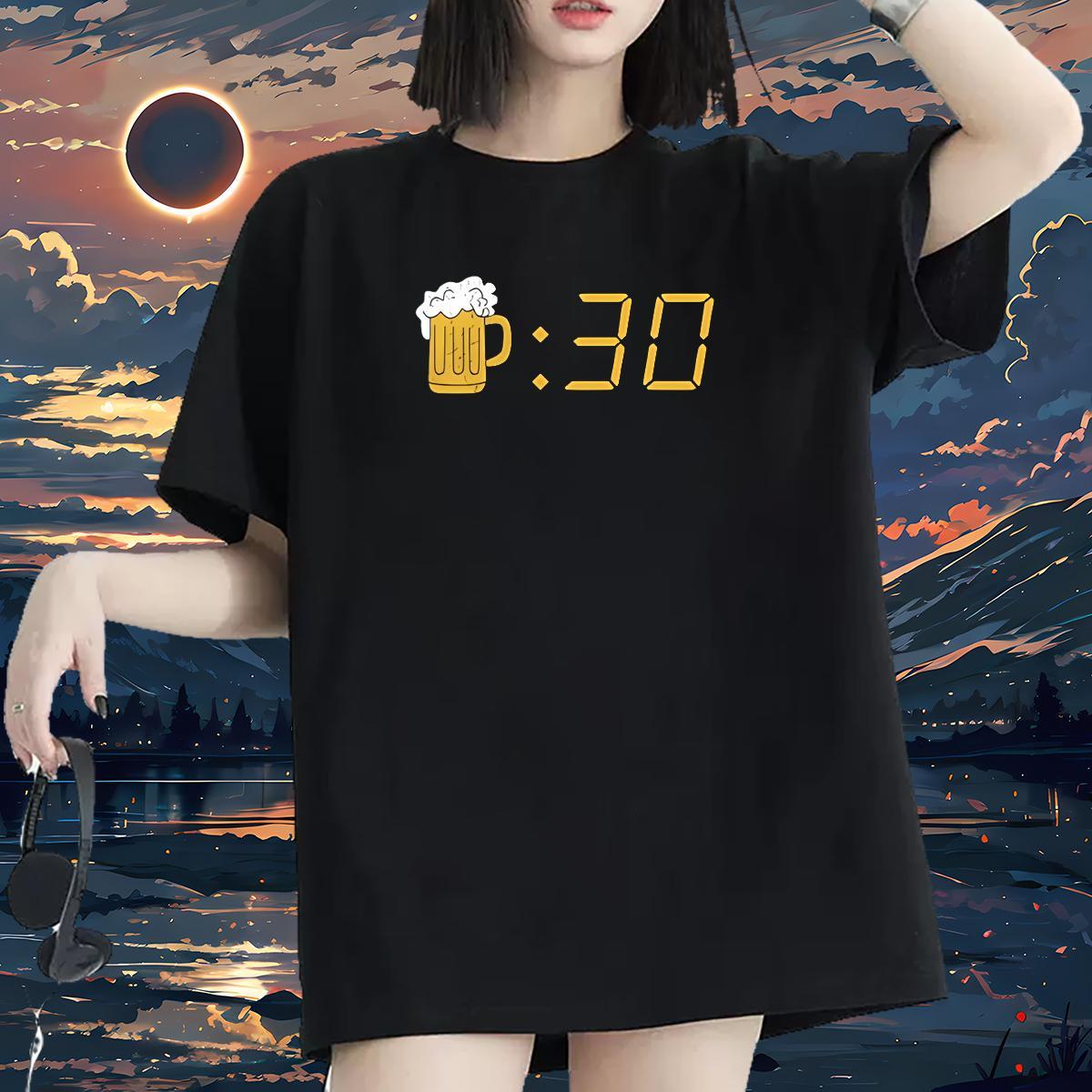 Unisex Couples T Shirts 100% Cotton 230g letter Daily Wear T shirt O-Neck Short Sleeve Custom Printed Tshirts
