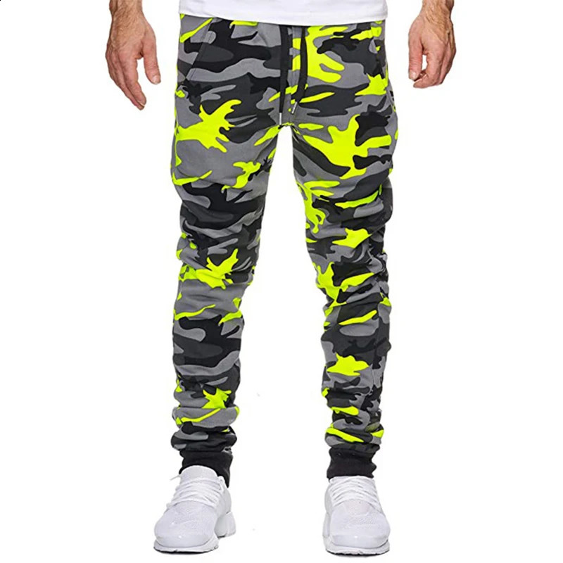 Men Trousers Casual Jogger Camouflage Ankle Banded Mid Waist Male Fashion Cargo Casual Pants Cool Sports Streetwear Autumn 240810
