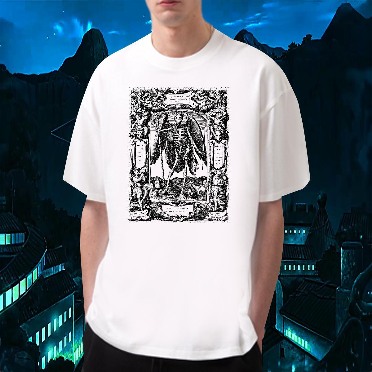 Wholesale Men T Shirts 230g Cotton skull Daily Wear Plus Size Custom Breathable Short Sleeve Tshirt for Man Woman 2024 Designer Tee Shirt