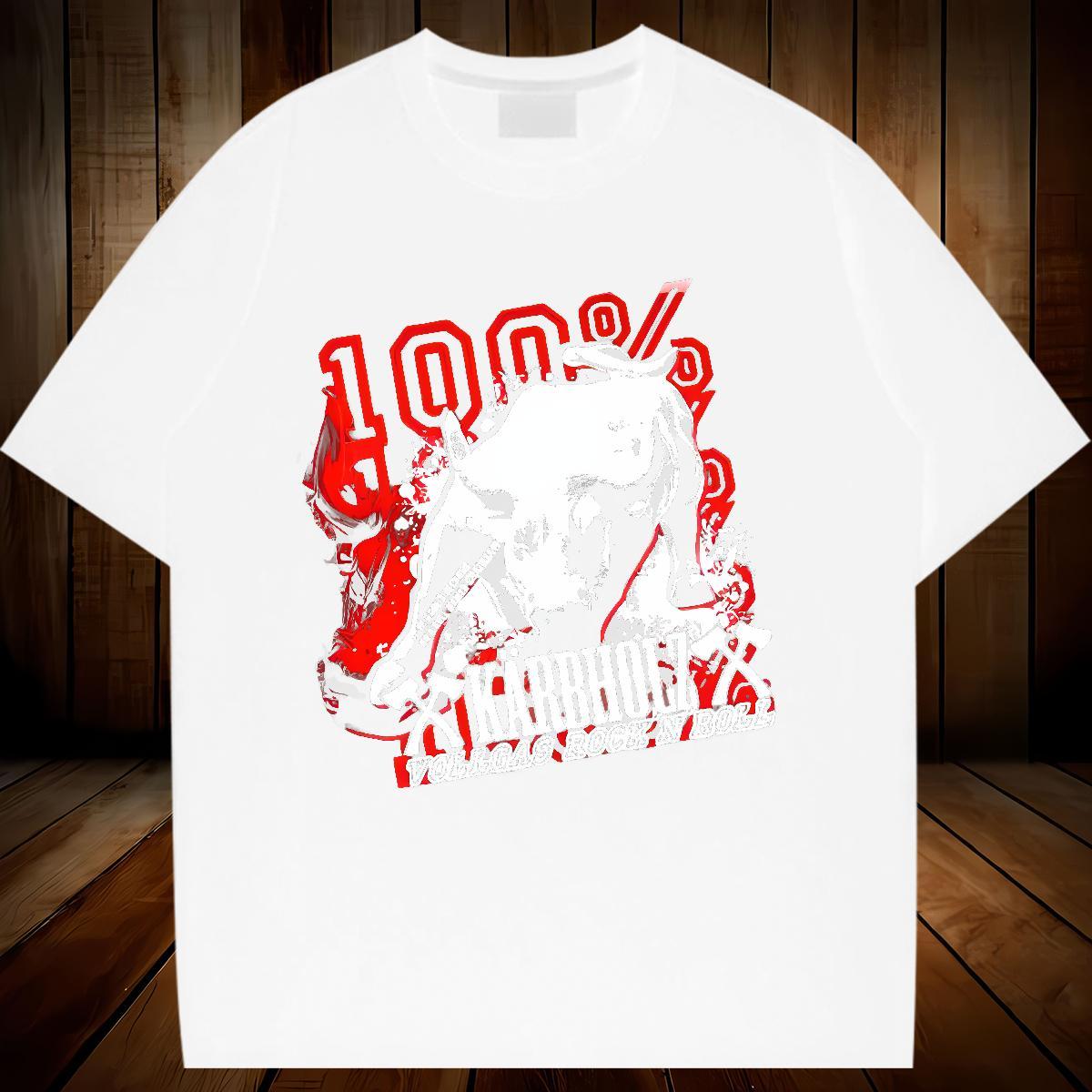 Nice Couples T Shirts 100% Cotton 230g blood Spring Summer T-Shirts Breathable Crew Neck Oversized L-4XL Clothes Shirt