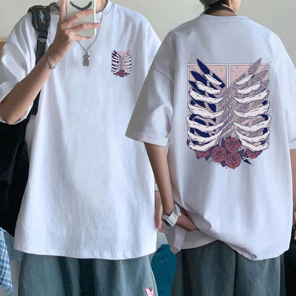 Japanese anime Cosplay Shield Haruku Men T-shirt O-Neck Cotton T Shirt Fashion Casual Clothing Loose Oversized Jersey Tees