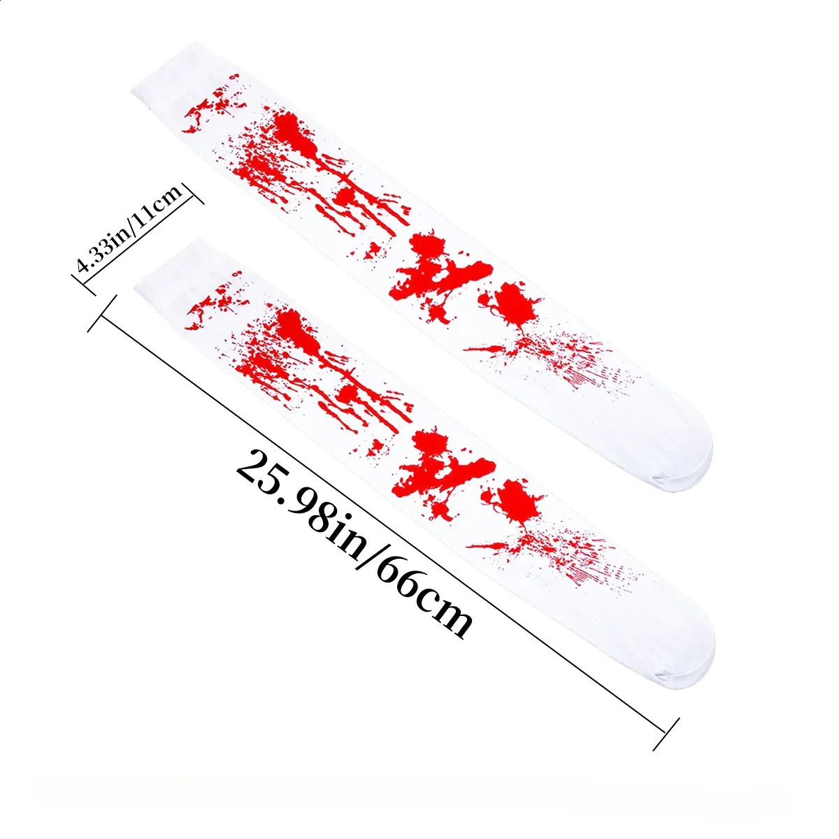 Halloween cosplay nurse costume socks bloody high stockings womens long blood stained knee w240824