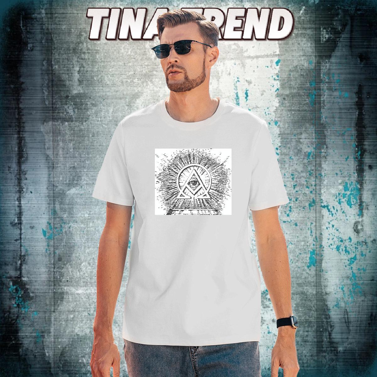 TOP Quality T-Shirts for Men 230g Pure Cotton eye of the devil Street Custom Big Size Breathable Crew Neck Tshirts Factory Direct Clothes