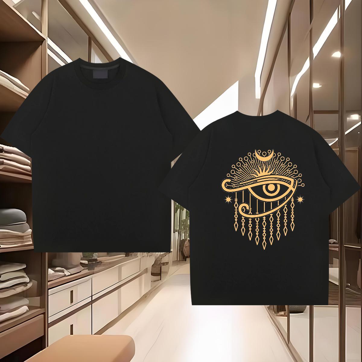 Free Shipping T Shirt For Man 230g Cotton eyes Home Outdoor Floral Print Breathable Soft Men Tees New Tees Shirts