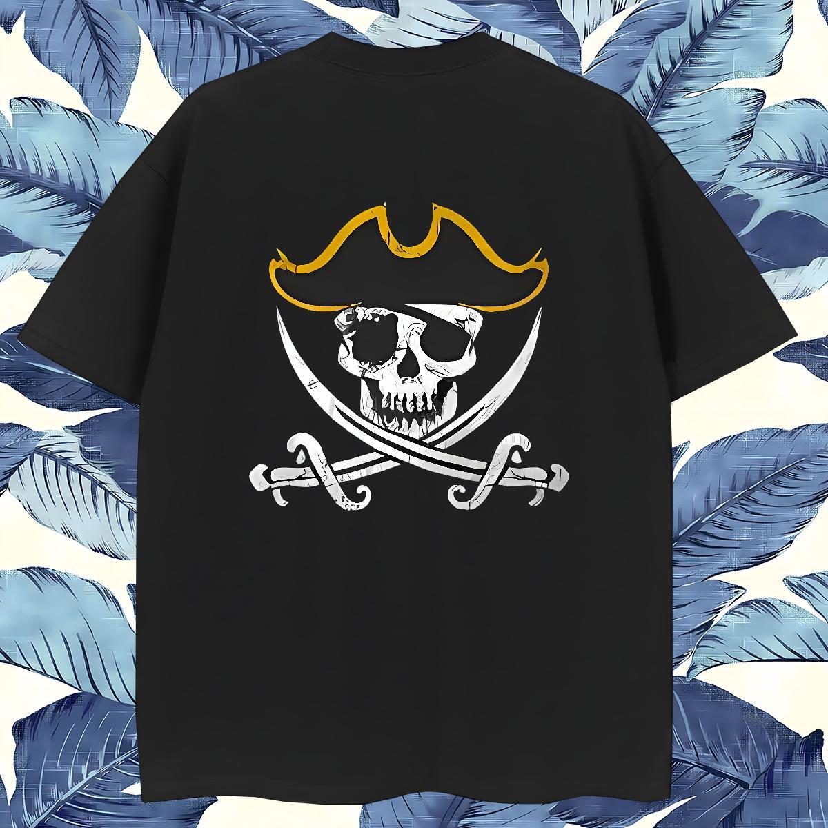 Loose Fit T-Shirts for Men 230g 100% Cotton sword High Street Hip Hop DIY Anime Crew Neck Men Tops Tees 2024 Summer Tees Shirts