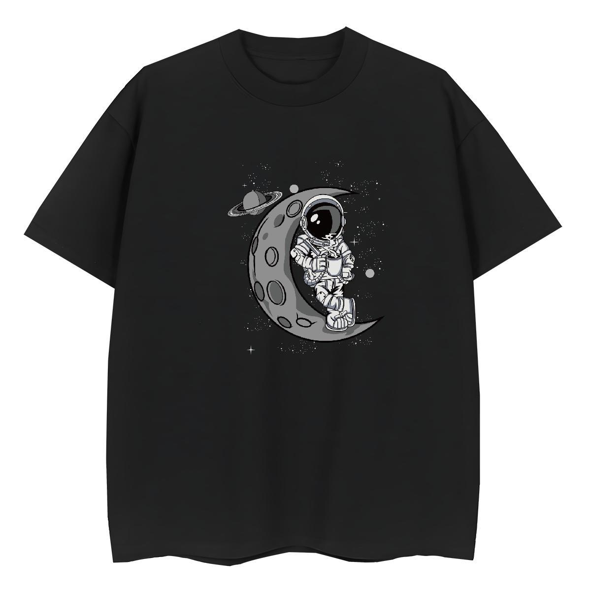 Comfortable Womens Tshirts 230g Cotton universe Casual Beach Womens T Shirts Short Sleeve O-Neck Custom Printing Wear