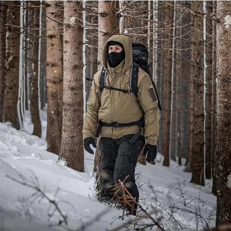 Winter tactical park MIG 20 warm jacket waterproof windproof high heat hooded outdoor hunting mens clothing 240822
