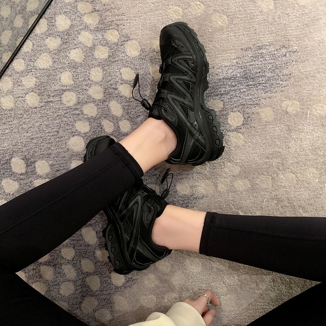 Ddmysports Premium Leather Version Su Yinyin S Same Thick Soled Height Increasing Color Blocked Outdoor Casual Sports Shoes For Women And Fathers OUTD