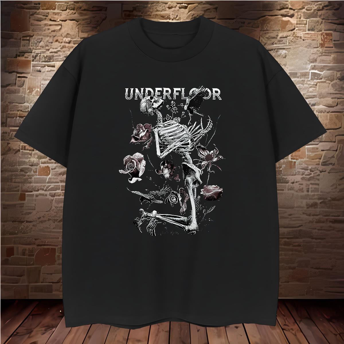 Brand Men T Shirts 100% Cotton 230g skull Beach Custom Anime Breathable Short Sleeve Men Tops Tees Classic Top Tees