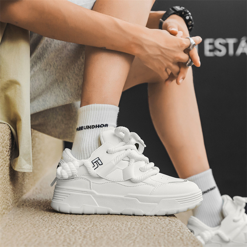 Ddmysports New Thick Soled Igh Rise Board Low Top China Chic Small Crowd Bread Sports Leisure Men S Shoes Fashion C OUTDOOR