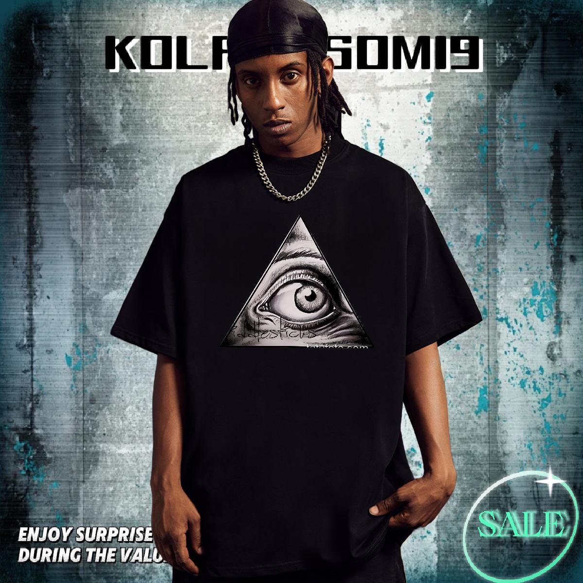 Loose Mens T Shirts 230g 100% Cotton eye of the devil Casual Custom Print Plus Size Pure Cotton Tshirt for Man Woman New Arrival Tee Shirt
