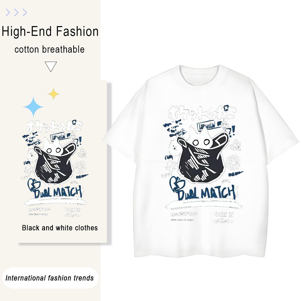 Brand Women Tshirts 230g Cotton letter Sports Street Wear T-Shirts Breathable Short Sleeve Black Oversized Tops