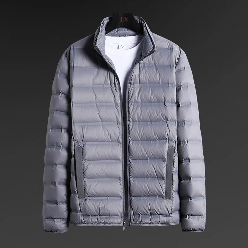 90% white duck down ultra lightweight waterproof and windproof mens inflatable jacket arrival winter Brnad Parka 5XL 6XL 240822