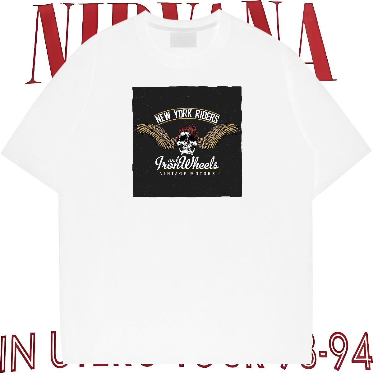 High Quality T-Shirts 100% Cotton 230g skull Beach Graphic Breathable Short Sleeve Men Clothes T-Shirt Classic Tops