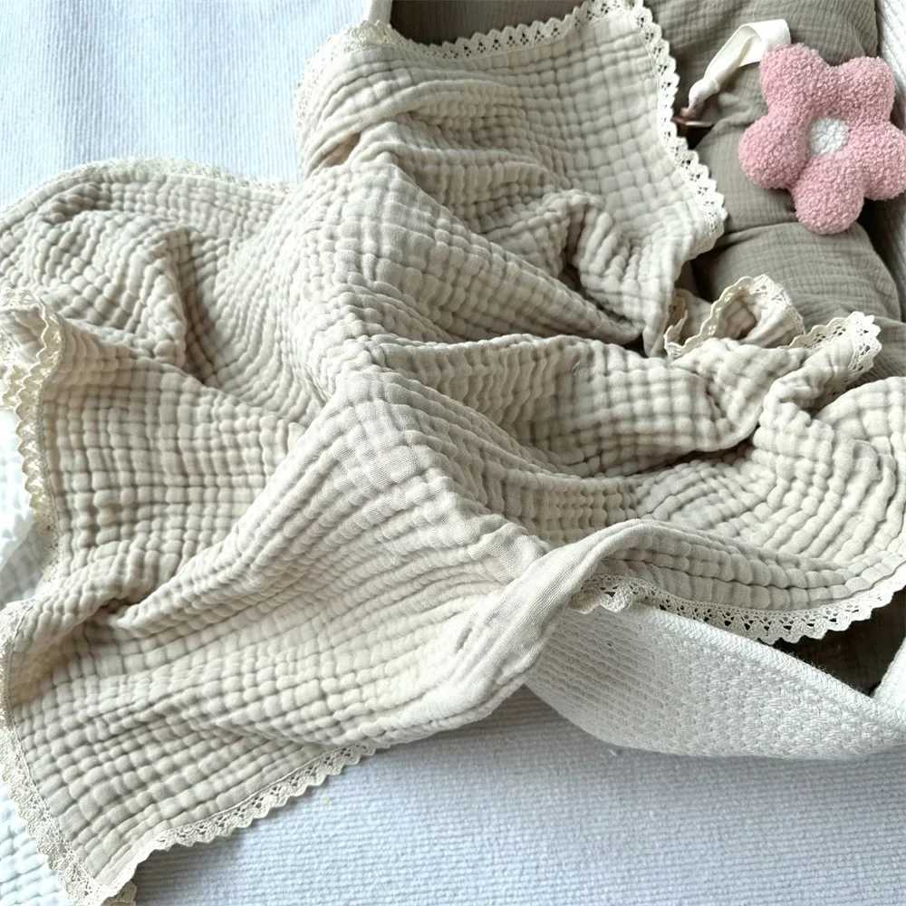Baby Blanket Newborn 6 Layers Muslin Swaddle Wrap Soft Toddler Kids Bath Towel Infant Baby Crib Stroller Receiving BlanketsXJ240822