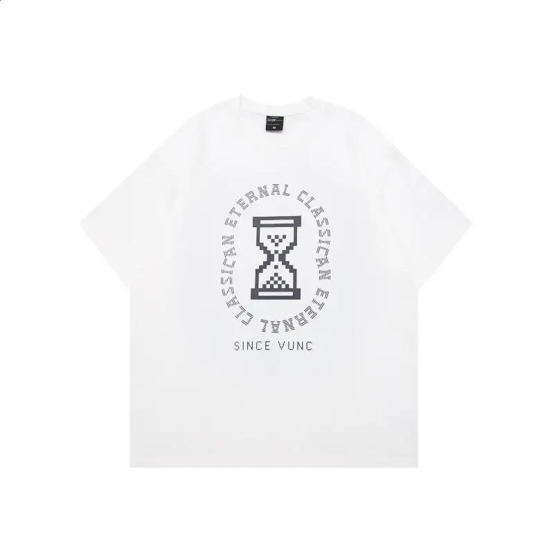 Mens pure cotton casual custom fashion Y2k style basic oversized mens Tshirt trend wild retro short sleeved summer 240822