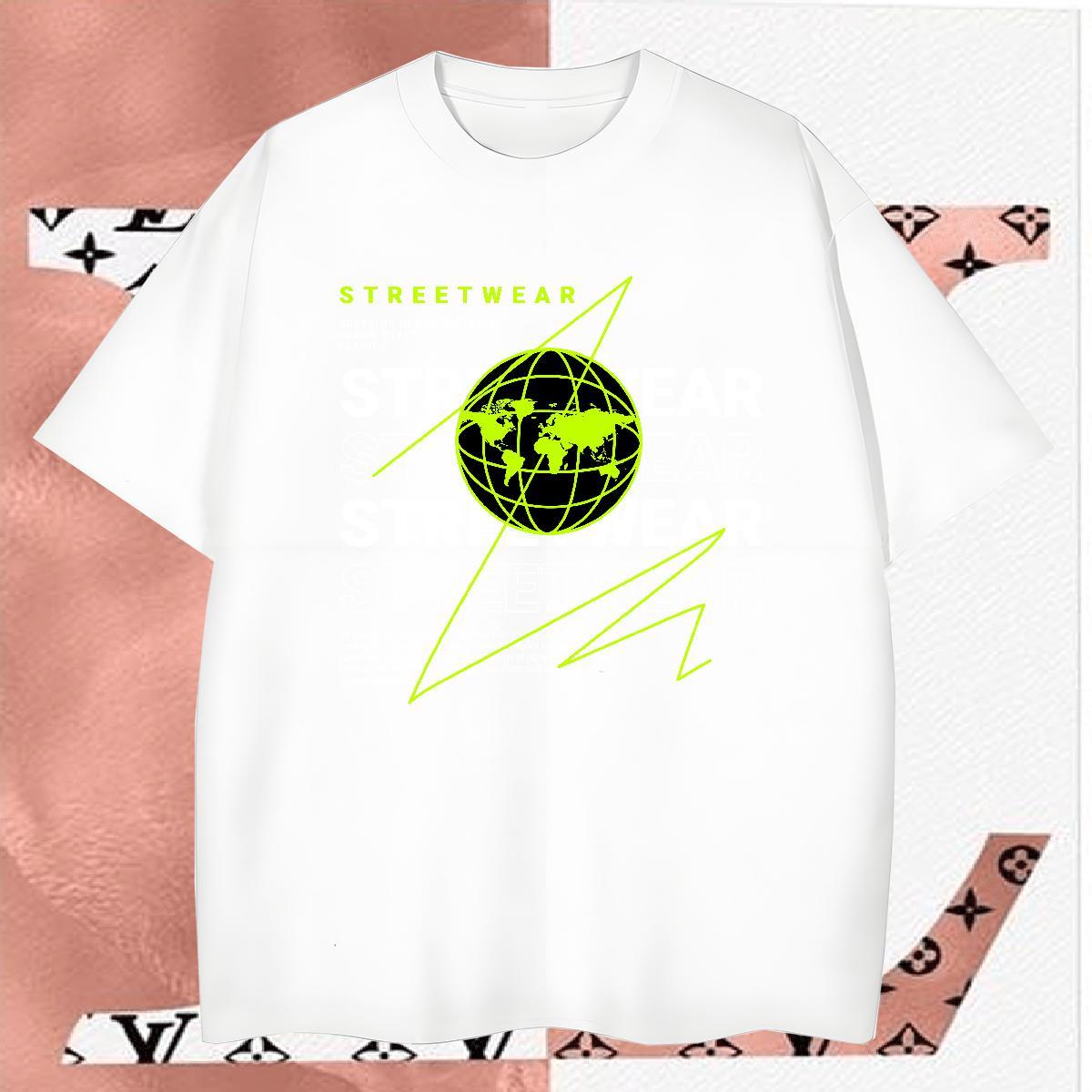 Designer Men T Shirts 230g Cotton earth Sport White Plus Size Breathable Crew Neck Tshirts 2024 Tees Shirts
