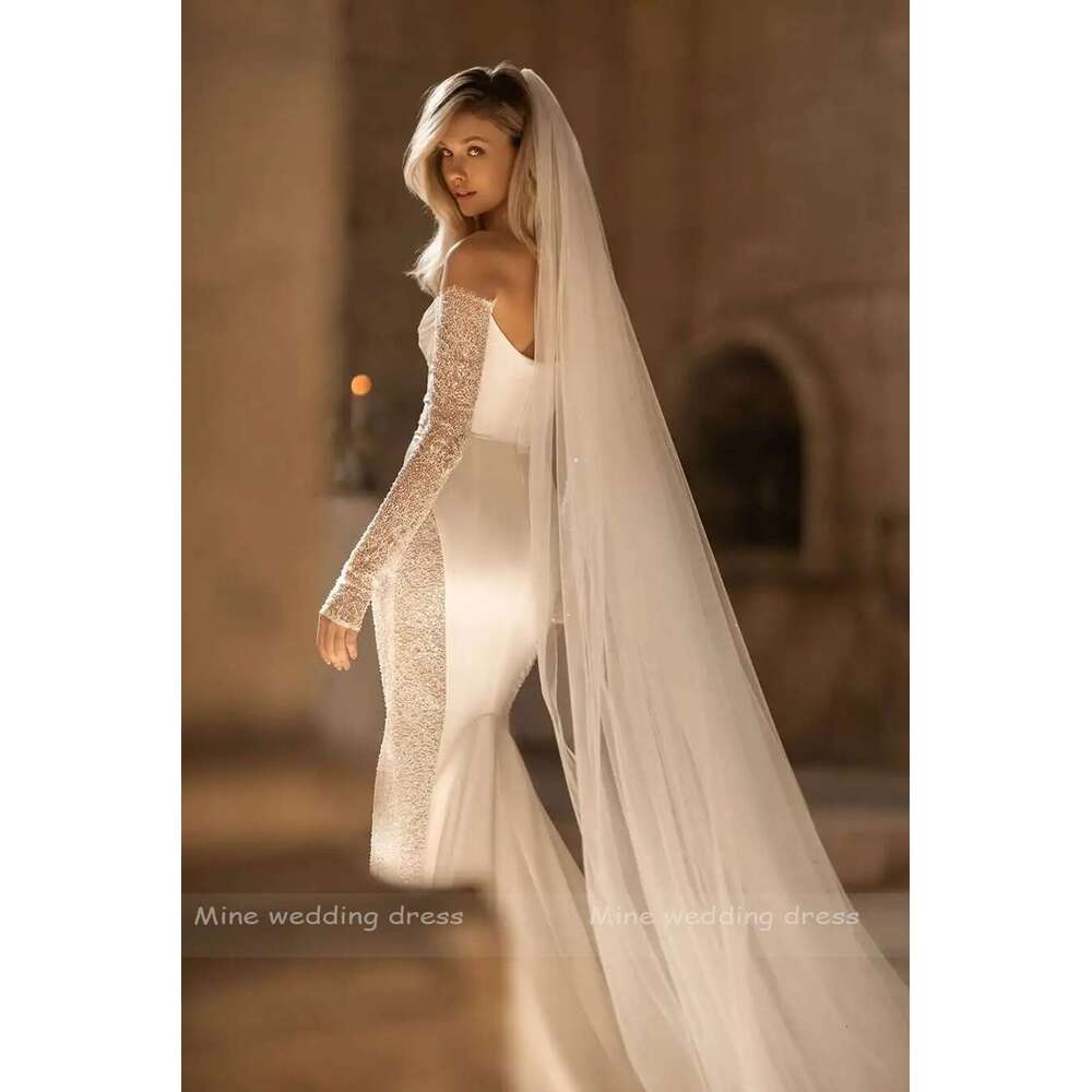 Shoulder Long Off Sleeve Illusion Sweetheart Neck Sexy Bride Gown Backless Mermaid Dress Wedding Dresses Vestidos De Novia es