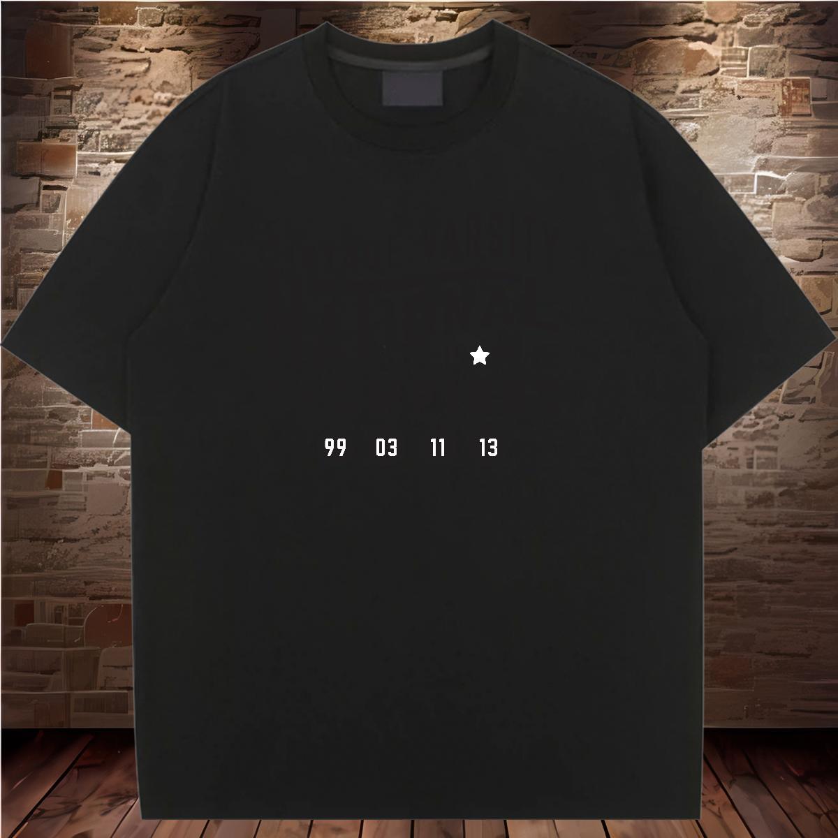 High quality Tshirt for Man Woman 230g Cotton letter Sport T shirt Short Sleeve O-Neck White Plus Size Top Shirts