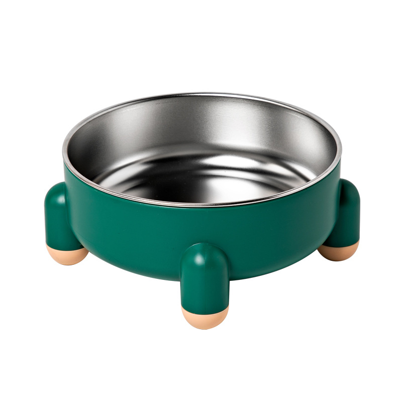NEW Pet Bowl High Leg Neck Protection Pet Stainless Steel Dog Bowl Dog Food Bowl Dog Washbasin Anti-slip Anti-collision Pet Supplies