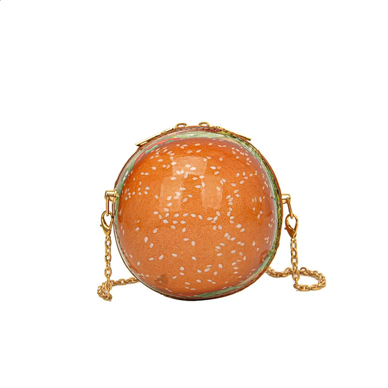 Funny Hamburg Shaped Purses and Handbags for Women Kawaii Shoulder Bag Small Crossbody Bag Cute Female Clutch Leather 240827
