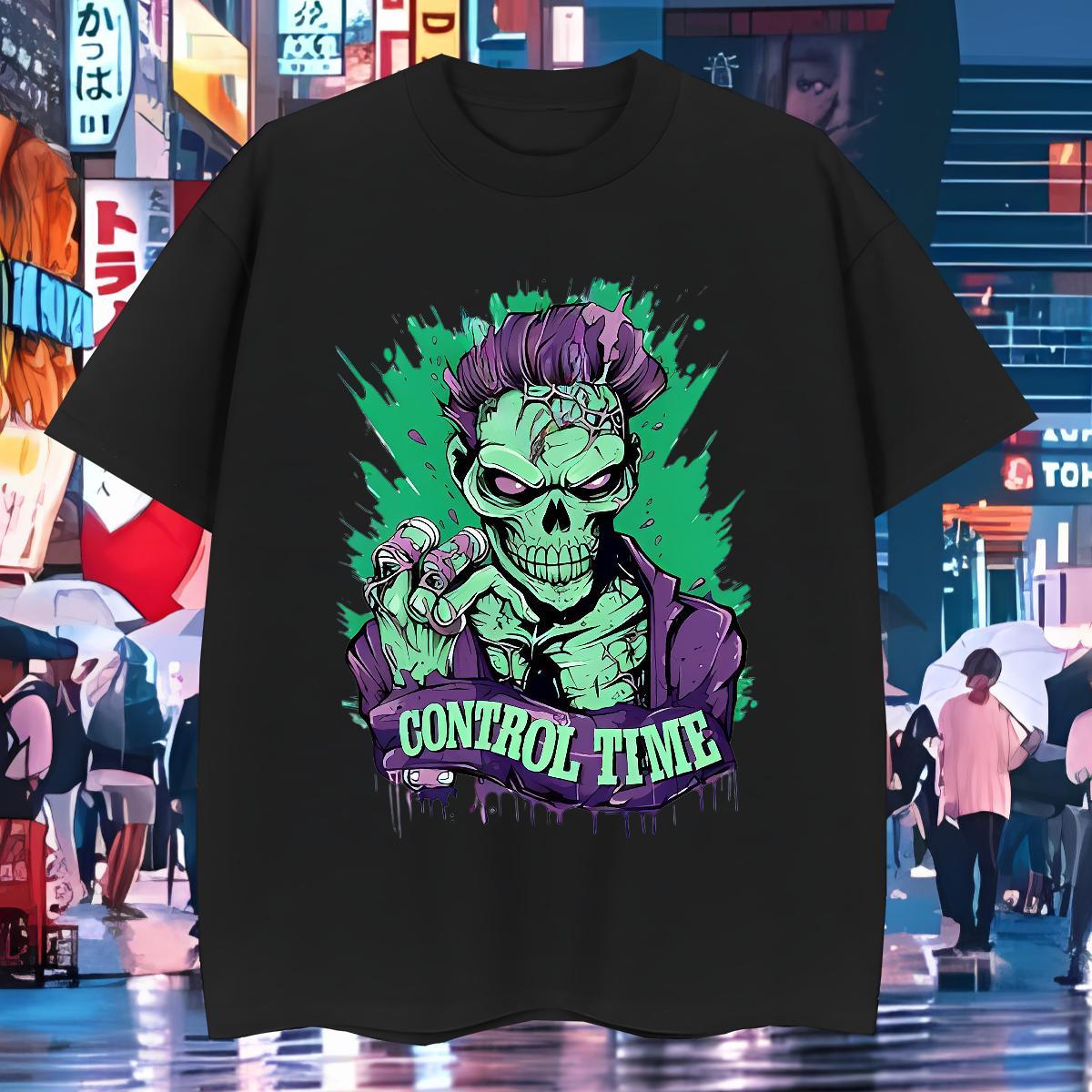 Loose Fit T shirt 230g Cotton skull Outdoor DIY Anime Round Neck Short Sleeve Men Tees Designer Fashion Polos