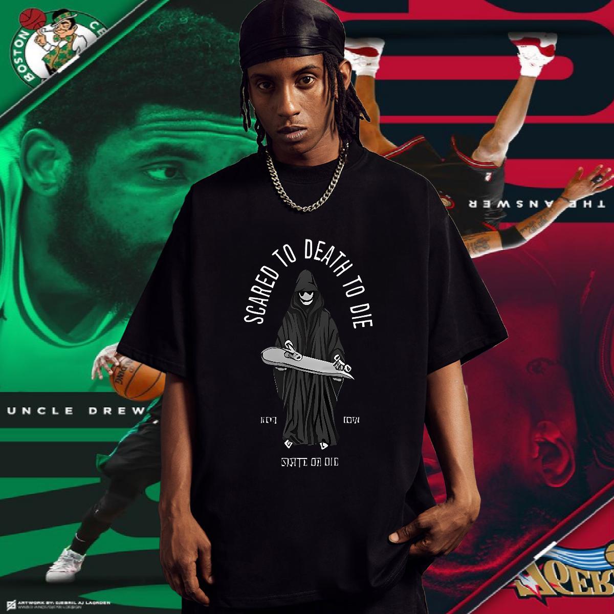 Loose Fit T shirt 230g Pure Cotton skull Home Outdoor Plus Size Custom Breathable Couples T Shirts Free Shipping Clothings