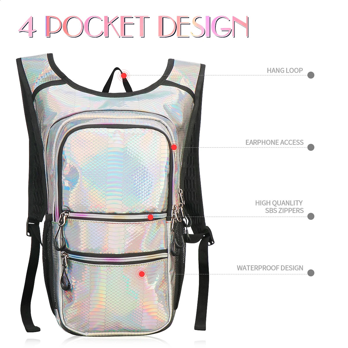 Portable waterproof backpack with 3L insulation layer outdoor sports climbing 240823